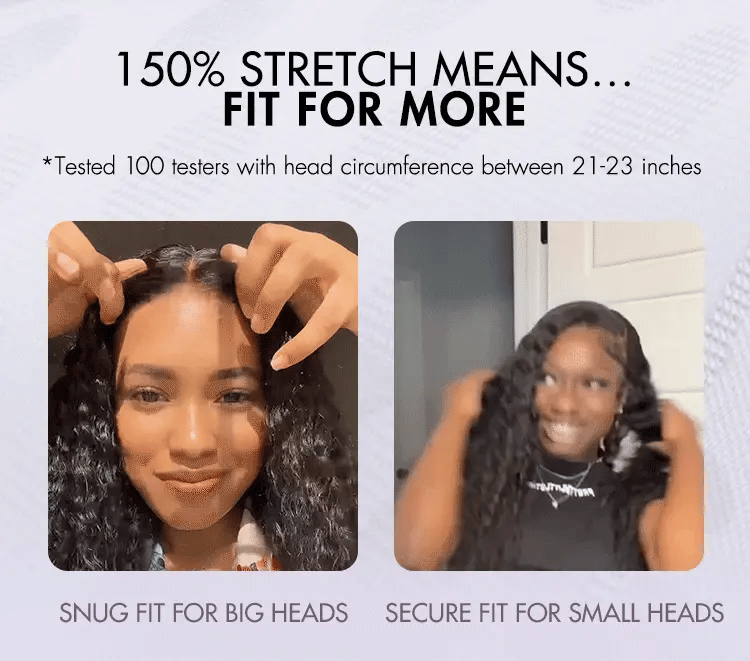 Crazy Wednesday | Effortless Water Wave Snugfit Glueless 5x5 Closure Pre-Cut Lace Curly Wig-19