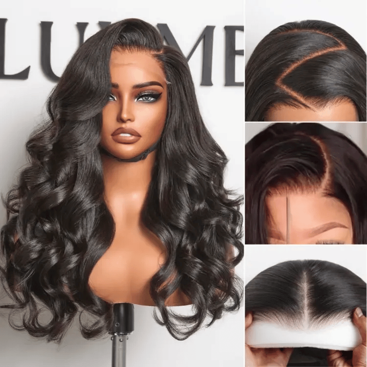 Luvme Hair All-Day Comfort glueless body wave wig with 7x6 HD lace closure, pre-cut, plucked, and bleached for natural look