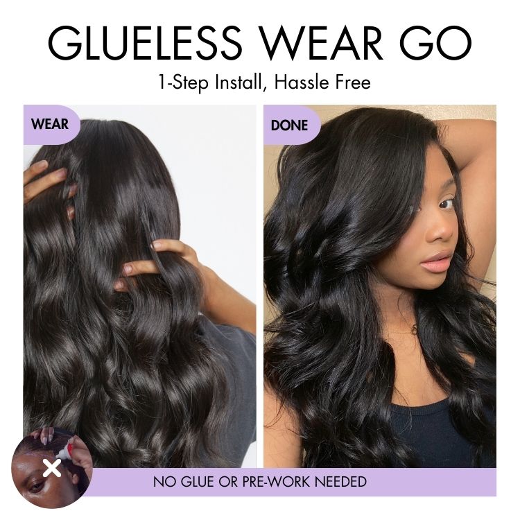 Luvme Hair PartingMax glueless body wave wig with 7x6 HD lace closure, pre-cut, natural loose wave style, US only
