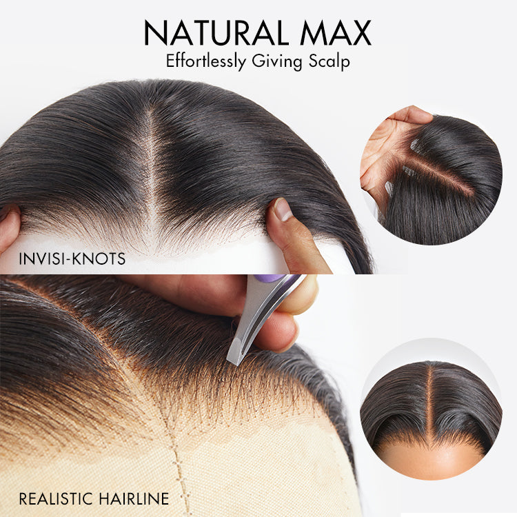 Luvme Hair All-Day Comfort™ glueless body wave lace wig with 7x6 closure, pre-cut, plucked, bleached, ready-to-wear, HD lace.