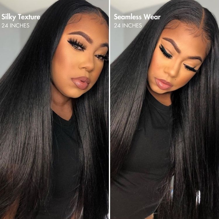 Silky Straight U Part Quick & Easy Affordable 100% Human Hair Wig-02