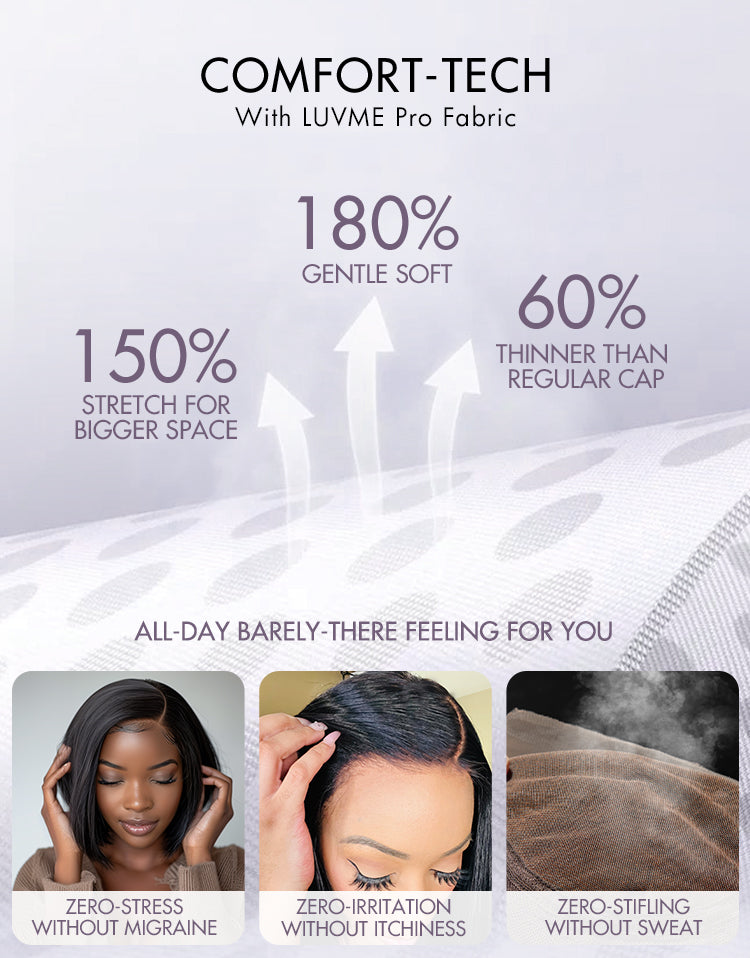 AiryFit™ Scalp Care Wigs | Silky Blunt Cut Bob Snugfit Glueless Minimalist HD Lace Short Wig Pre-Cut Lace  - US Only-21