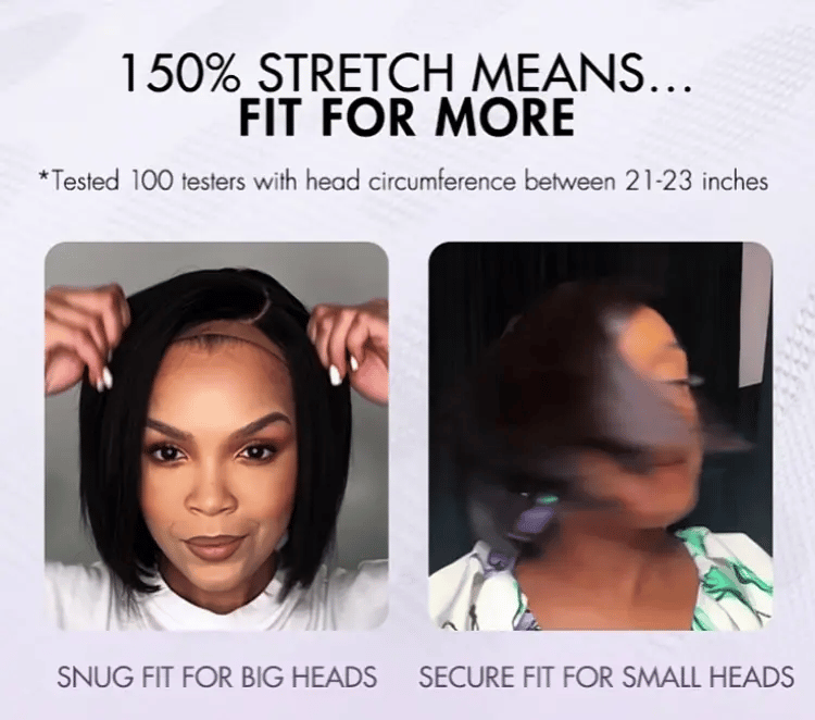 AiryFit™ Scalp Care Wigs | Silky Blunt Cut Bob Snugfit Glueless Minimalist HD Lace Short Wig Pre-Cut Lace  - US Only-23