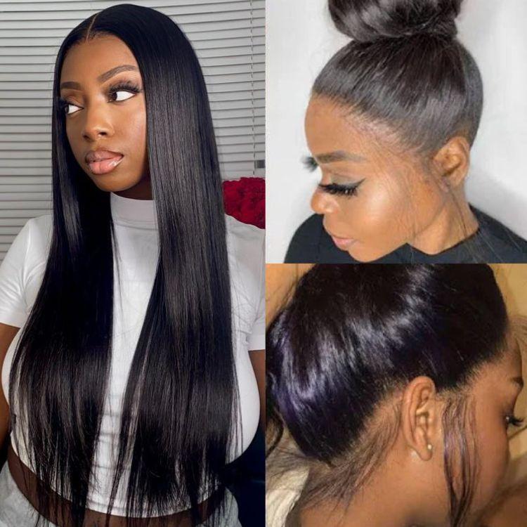 Exclusive Sale | 360 Lace Invisi Drawstring Super Natural Hairline Water Wave Free Part Human Hair Wig Pre-Cut Lace-12