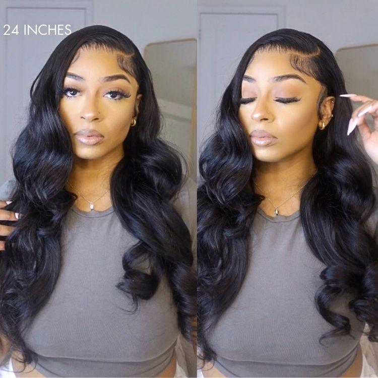 Exclusive Sale | 360 Lace Invisi Drawstring Super Natural Hairline Water Wave Free Part Human Hair Wig Pre-Cut Lace-11