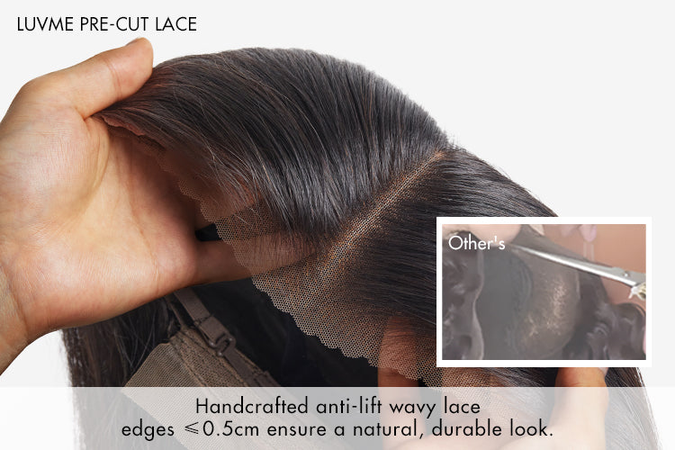 1 SEC INSTALL WIG | Gorgeous Natural Black Loose Wave 5x5 Closure Lace Glueless Short Wig 100% Human Hair | Large & Small Cap Size-18