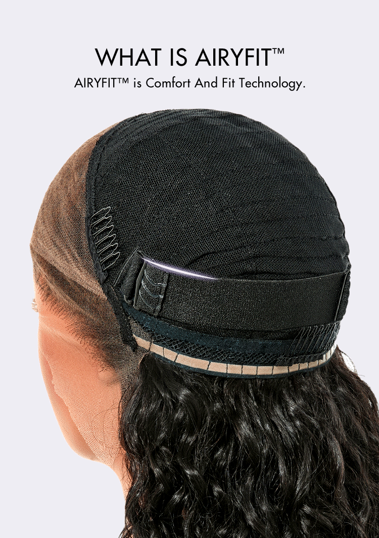 AiryFit™ Scalp Care Wigs | Water Wave Ear-to-Ear 13x6 Frontal HD Lace Glueless Curly Wig-14