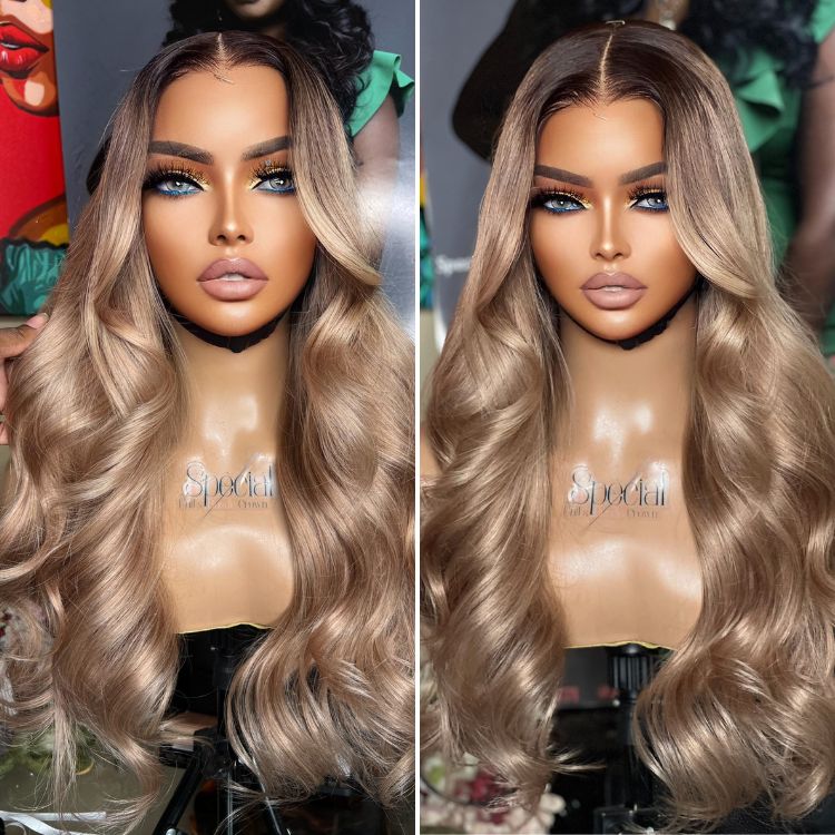 VIP ONLY | Gorgeous Loose Body Wave Ash Blonde Hair Wig Glueless 5x5 Closure Lace Wig Breathable Cap-01