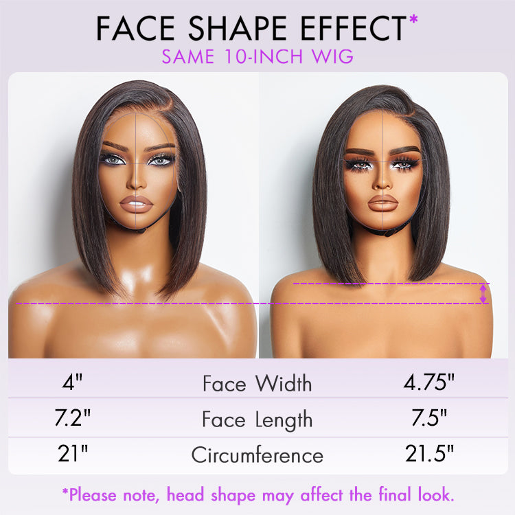 Luvme Hair PreMax Wigs silky blunt bob wig with natural hairline, 13x4 lace frontal, human hair, short glueless style