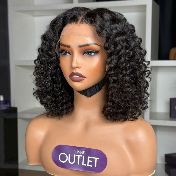 Special Deal | Water Wave Glueless 13x4 Frontal Lace Short Curly Wig-01