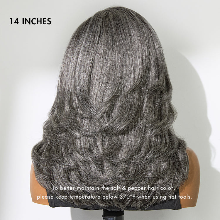 New Customers Only | Effortlessly Chic Layered Haircut Wavy Glueless HD Minimalist Lace Short Wig-16