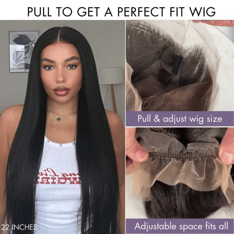 Luvme Hair PreMax HD full lace water wave or straight long wig with flexi-fit Invisi drawstring cap, natural hair appearance