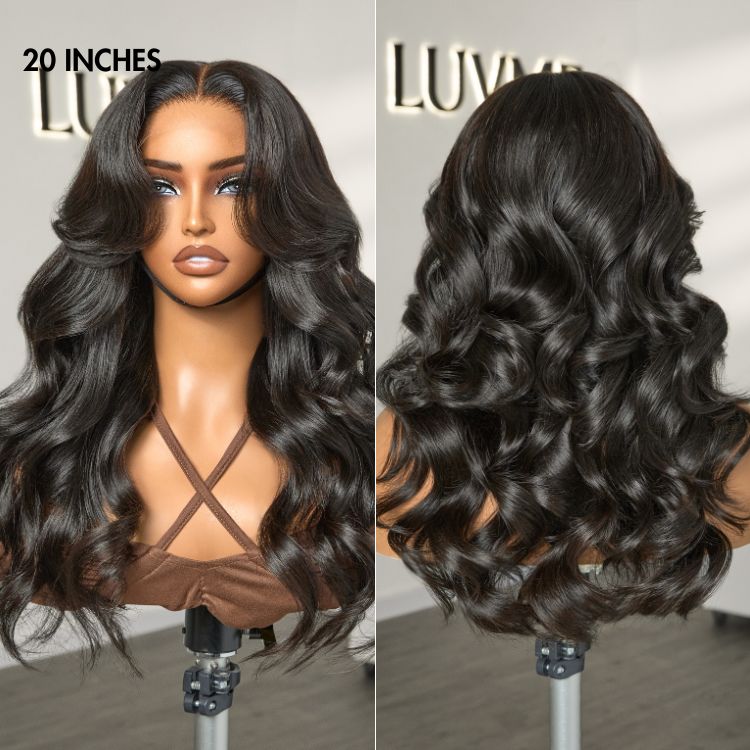 Trendy Layered Cut Loose Body Wave 5x5 Closure HD Lace Glueless Mid Part Long Wig - US Only-08