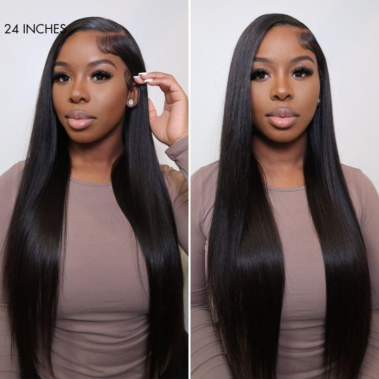 PreMax Wigs - Flexi-Fit Invisi Drawstring Cap 360 HD Lace Silky Straight Human Hair Wig Natural Hairline-06