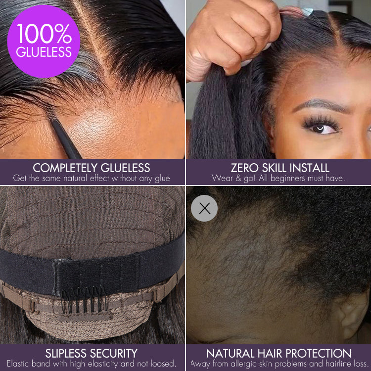 New Customers Only | PreMax Wigs - Chic & Natural Layered Bob Wig Ear-to-Ear Wide T Lace Glueless Human Hair Wig Pre-Cut Lace-06