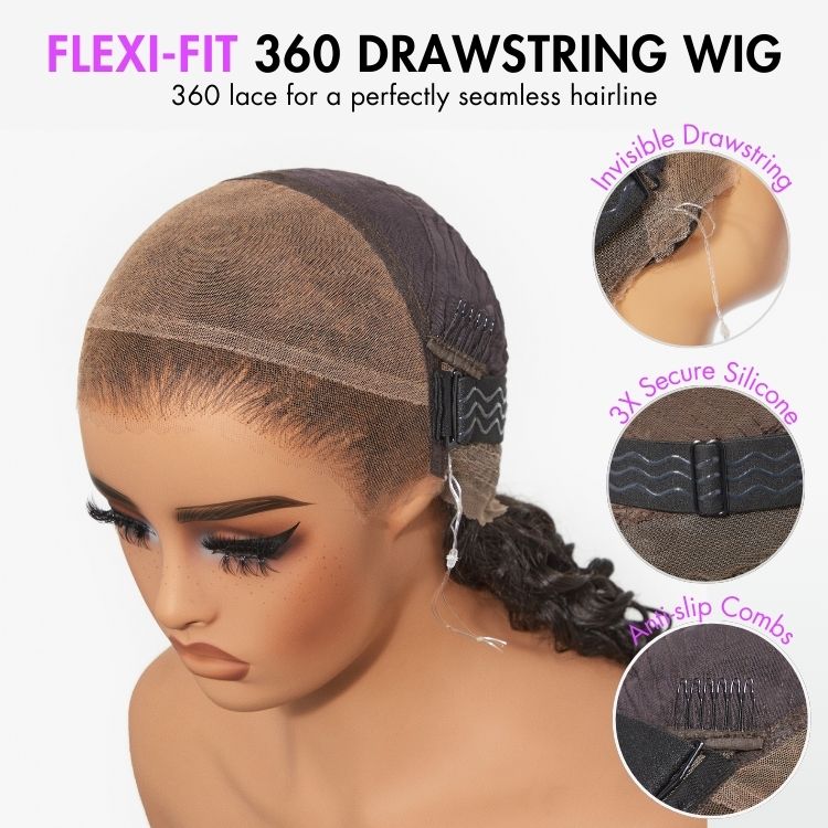 PreMax Wigs - Flexi-Fit Invisi Drawstring Cap 360 HD Lace Loose Body Wave Wig Restyle Friendly-06