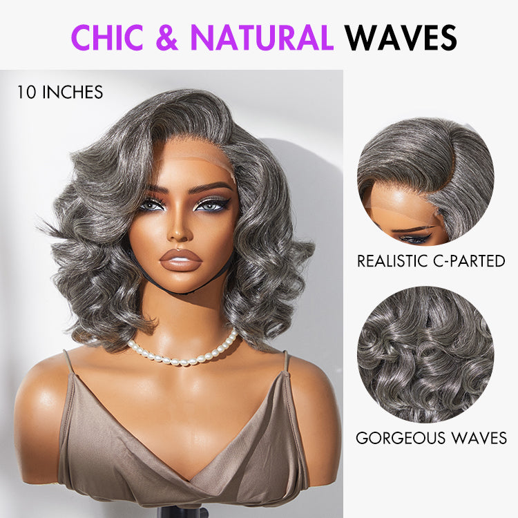 New Customers Only | 1 SEC INSTALL WIG | Mature Boss Brown Ombre Highlight / Natural Black / Salt and Pepper Loose Wave Glueless Minimalist HD Lace Wig-10