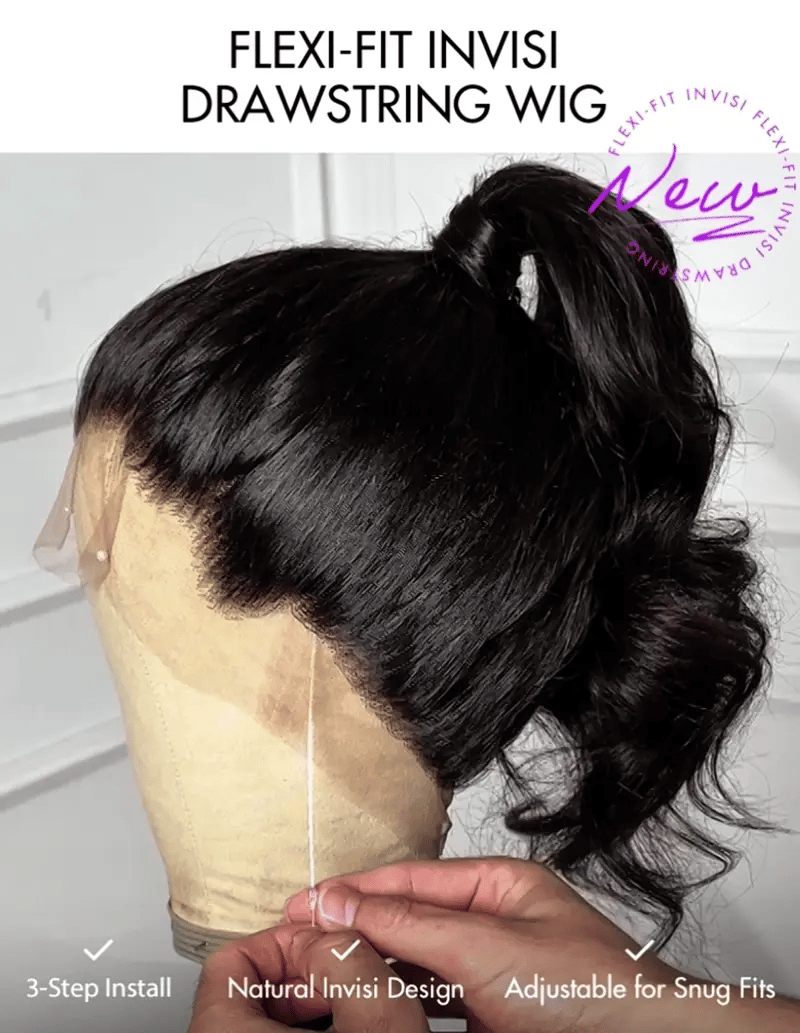 Luvme Hair Full Lace Classy Natural Black Body WaveFree Parting Half Up Half Down Wig Invisi Drawstring Cap Pre-cut Lace-23