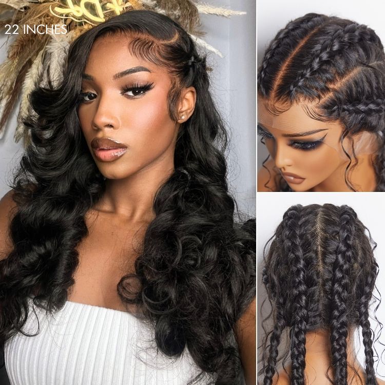 Luvme Hair full lace human hair wig with loose body wave, invisibly drawstring cap, versatile style and flexible fit