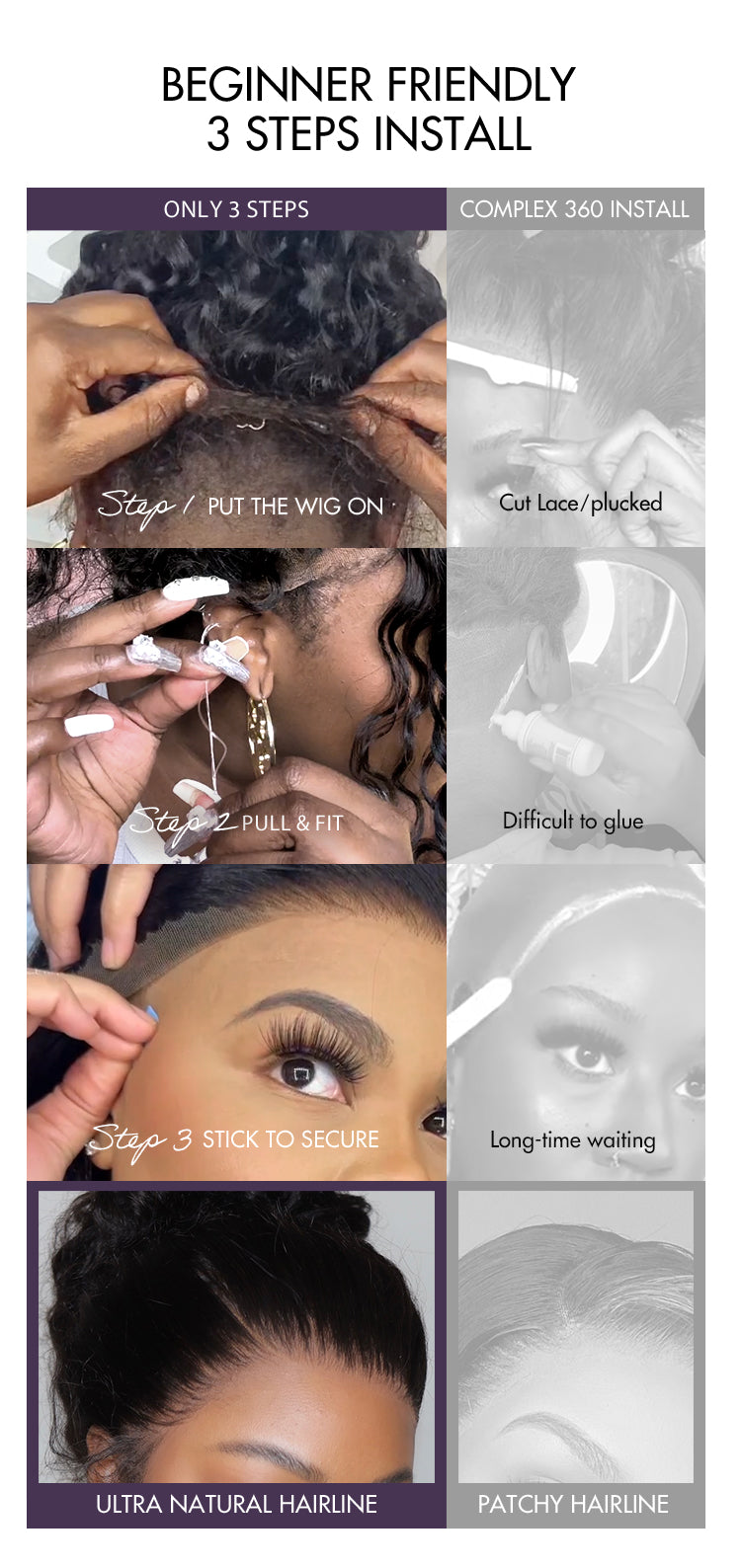 Versatile Style Full Lace Loose Body Wave Flexi-Fit Invisi Drawstring Cap Human Hair Wig-10