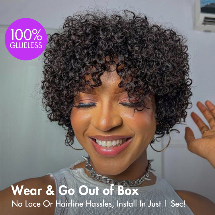 Luvme Hair Throw On & Go | Ultra Natural Lightweight Bouncy Curly Wig with Bangs - US ONLY-05