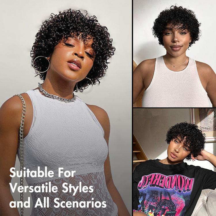 Luvme Hair Throw On & Go | Ultra Natural Lightweight Bouncy Curly Wig with Bangs - US ONLY-04