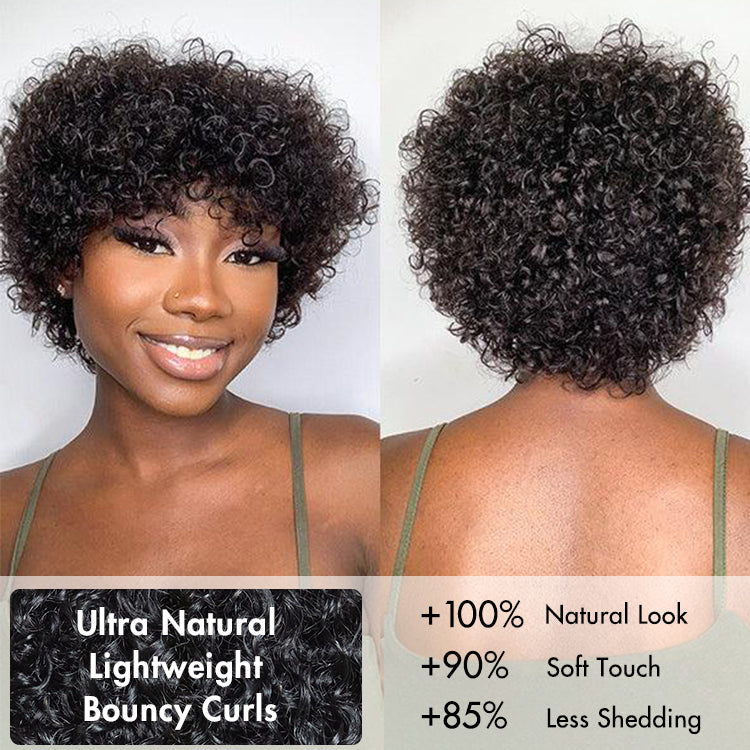 Luvme Hair Throw On & Go | Ultra Natural Lightweight Bouncy Curly Wig with Bangs - US ONLY-02