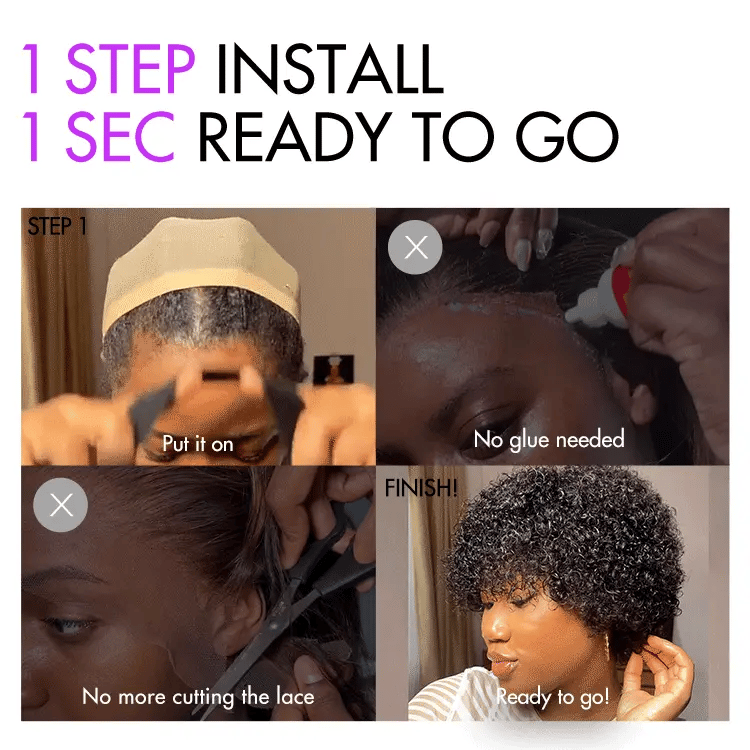 Luvme Hair Throw On & Go | Ultra Natural Lightweight Bouncy Curly Wig with Bangs - US ONLY-06