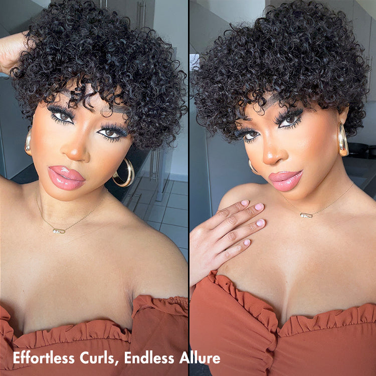 Luvme Hair Throw On & Go | Ultra Natural Lightweight Bouncy Curly Wig with Bangs - US ONLY-03