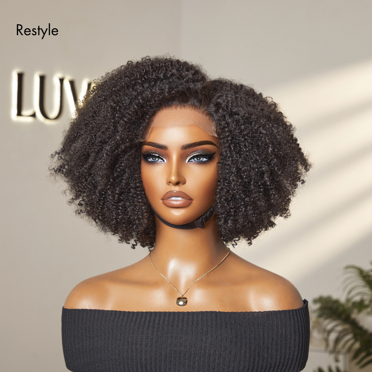 Go Natural Ease | Breathable Cap Natural Bouncy Fluffy Jerry Curl Glueless 5x5 Closure Lace Wig Ready to Go-03