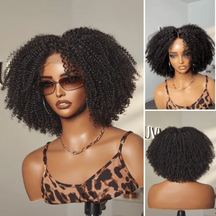 Special Deal | Breathable Cap Natural Bouncy Fluffy Jerry Curl Glueless 5x5 Closure Lace Wig Ready to Go-01