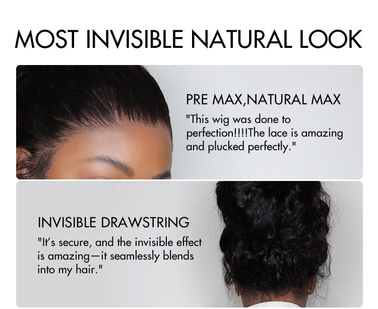 PreMax Wigs | 360 HD Lace Super Natural Hairline Invisi Drawstring Cap Water Wave Free Part Human Hair Wig Pre-Cut Lace-12