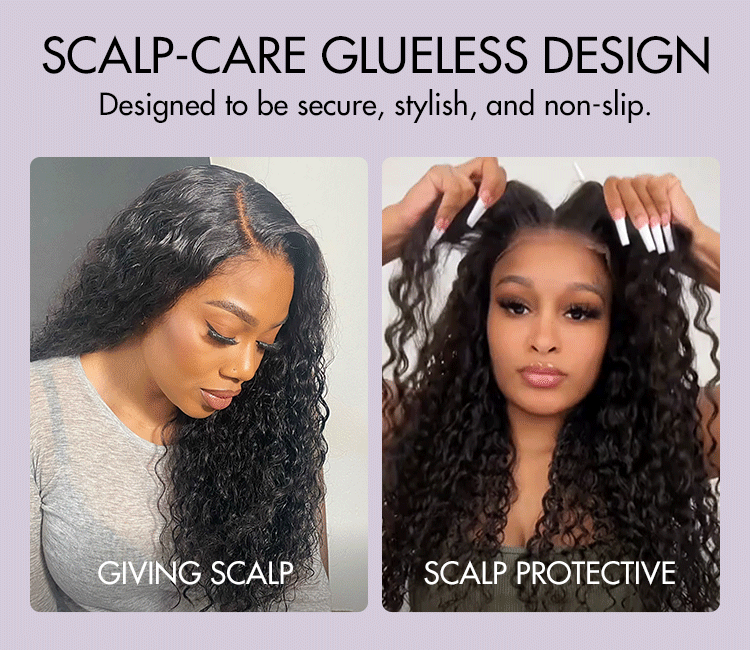 Crazy Wednesday | Effortless Water Wave Snugfit Glueless 5x5 Closure Pre-Cut Lace Curly Wig-20