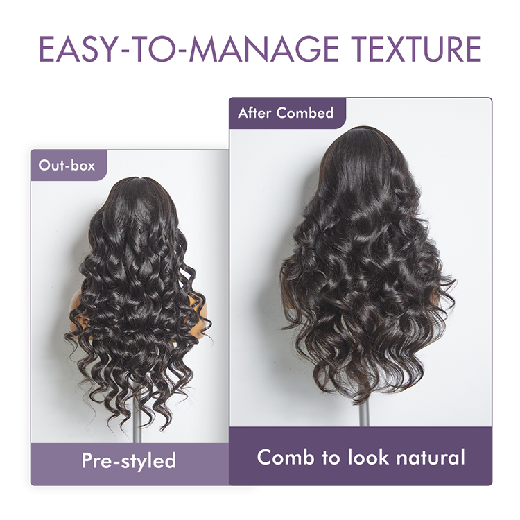 Luvme All-Day Comfort™ Wig 180% / 250% Density Glueless 7x6 Closure HD Lace Loose Body Wave Long Wig Pre-Cut Lace-49
