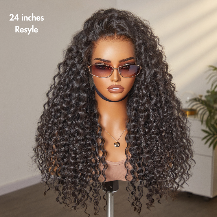 PreMax Wigs - Super Natural Hairline Deep Wave Ear-to-ear 13x6 Frontal HD Lace Long Curly Wig-12
