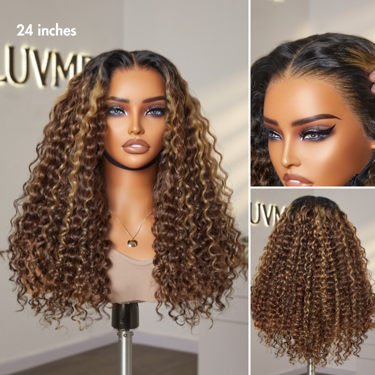 PreMax Wigs - Super Natural Hairline Deep Wave Ear-to-ear 13x6 Frontal HD Lace Long Curly Wig-13