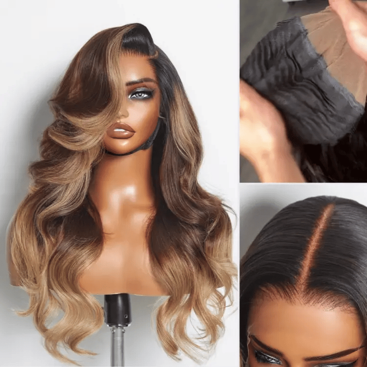 AiryFit™ Scalp Care Wigs - Deep Parting Loose Body Wave Human Hair Wig 11x6 Frontal HD Lace Glueless Wig-08