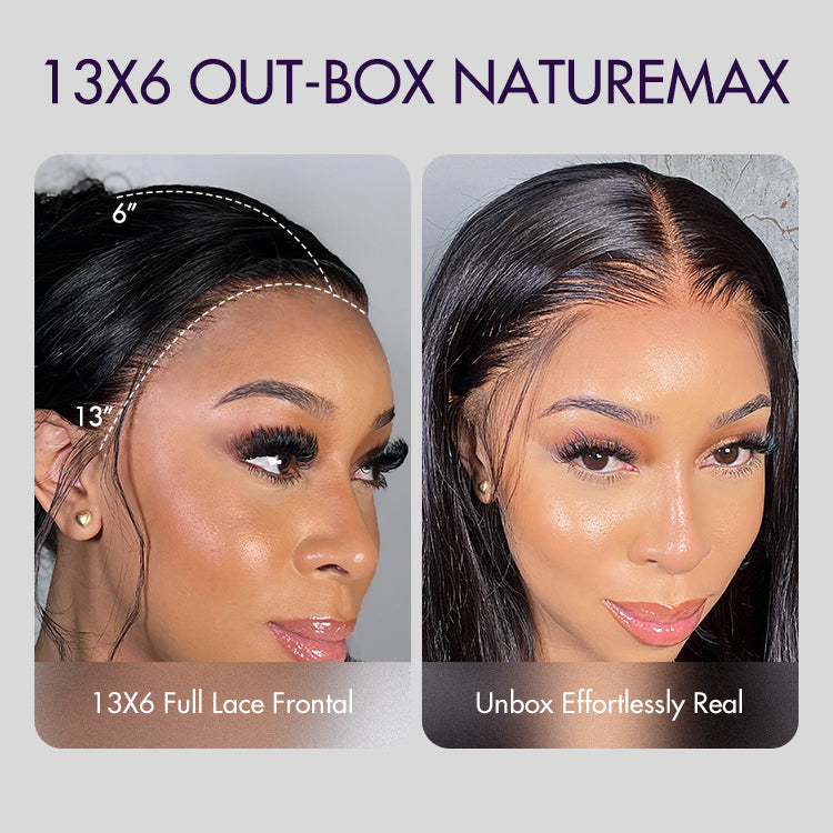PreMax Wigs - Nature Max Yaki Straight Ear-to-ear 13x6 Frontal HD Lace Glueless Wig 100% Human Hair-02