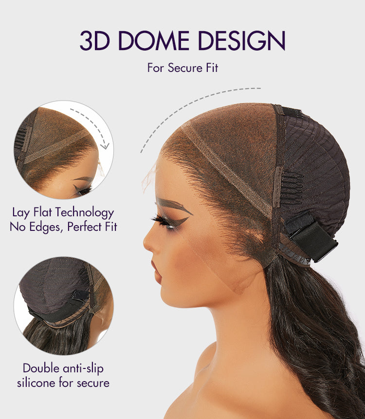 Nature Max™ Yaki / Silky Bob Ear-to-Ear Glueless 13x6 Frontal HD Lace Short Bob Wig-17