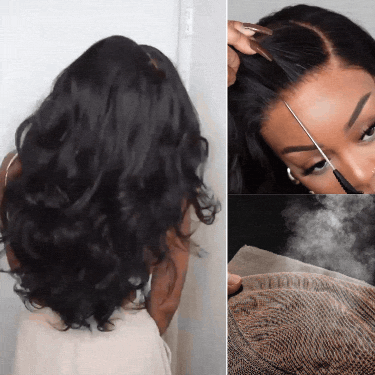 AiryFit™ Scalp Care Wigs - Deep Parting Loose Body Wave Humam Hair Wig 11x6 Frontal HD Lace Glueless Wig-01