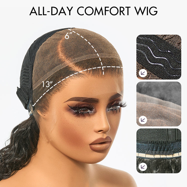 AiryFit™ Scalp Care Wigs | Water Wave Ear-to-Ear 13x6 Frontal HD Lace Glueless Curly Wig-01