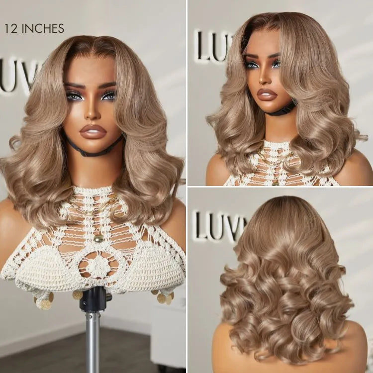 Ash Blonde Loose Body Wave 5x5 Closure Lace Glueless Wig Breathable Cap-15