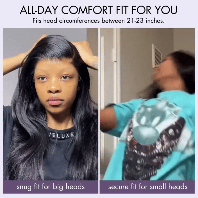 AiryFit™ Scalp Care Wigs - Silky Straight Middle Part Glueless 5x5 Closure Lace Long Wig Pre-Cut Lace-15
