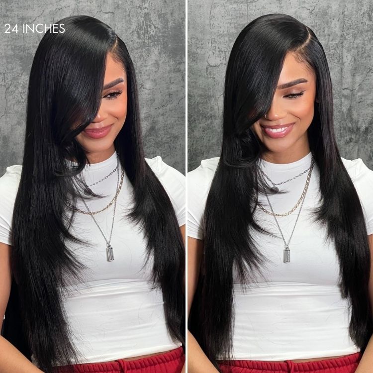 New Customers Only | Luvme All-Day Comfort™ Wig Layered Light Yaki Straight / Loose Body Wave Glueless 7x6 Closure HD Lace Human Hair Wig Pre-Cut Lace-02