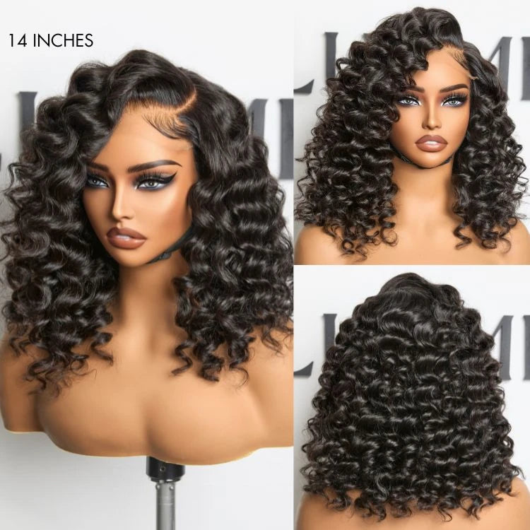 Luvme Hair All-Day Comfort™ bouncy curly wig with 7x6 HD glueless lace closure and pre-cut lace, showcasing natural curly style.