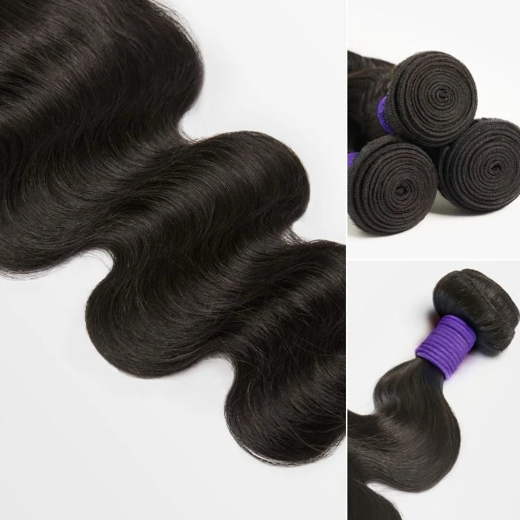 Upgraded Braizilian Hair Body Wave 3 Bundles with 5x5 HD Lace Closure-07