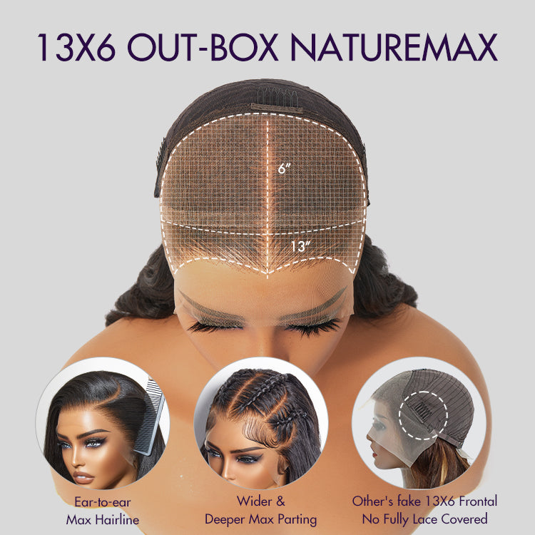 PreMax Wigs - Nature Max Yaki / Silky Bob Ear-to-Ear Glueless 13x6 Frontal HD Lace Short Bob Wig-22