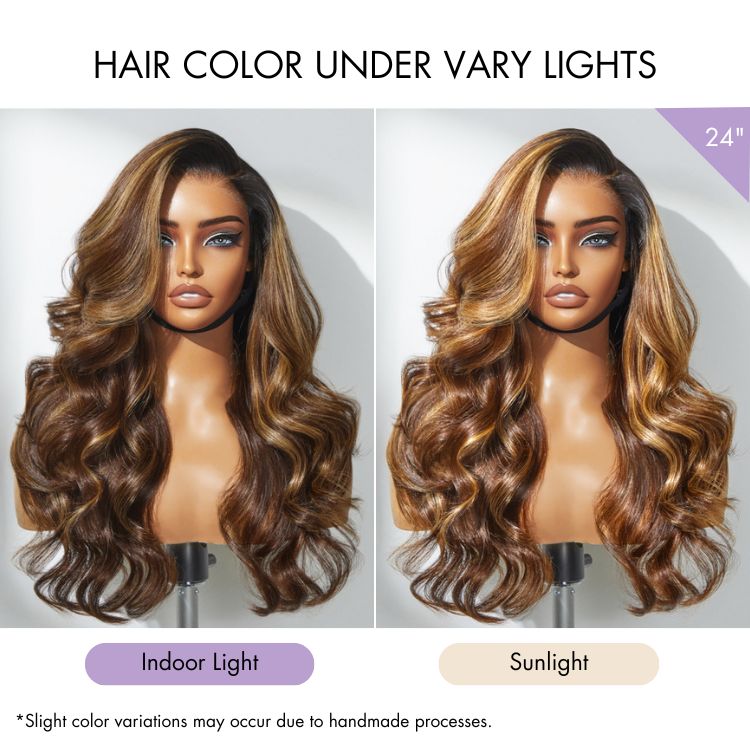 Luvme Hair All-Day Comfort™ glueless lace body wave wig with 7x6 HD lace closure, long style, pre-cut lace, and high-density options
