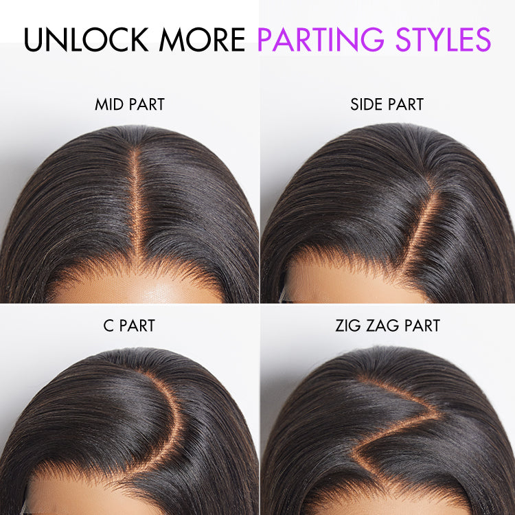 Luvme Hair Yaki Straight 5x5 Closure HD Lace Glueless Long Wig Pre-Cut Lace | Large & Small Cap Size-04