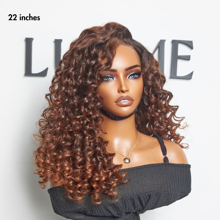 Luvme Hair PartingMax Glueless Wig Ombre Copper Brown Water Wave 7x6 Closure HD Lace Wig-02